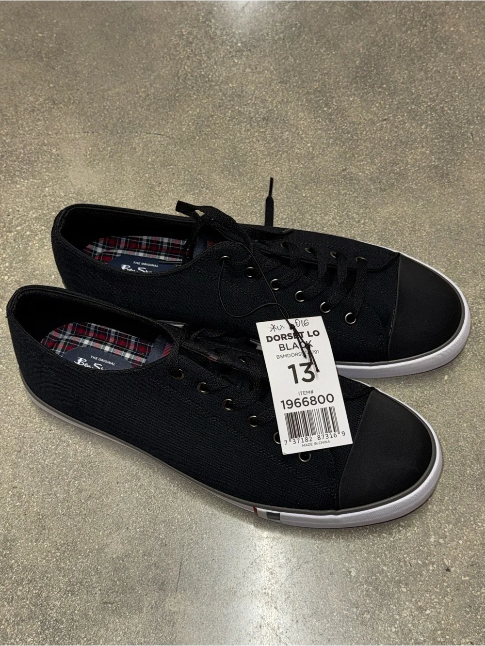 Ben Sherman Dorset Lo Sneakers Mens Size 13 Black Shoes Lace Up Low Casual Shoes